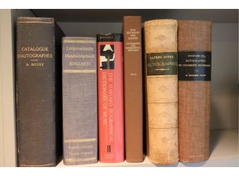 Lot Of 6 Books Such As Lettres Autographed By Alfred Bovet 1885, With Some Old Letters In French Included