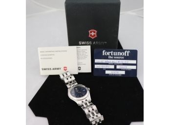 Swiss Army Men's Victorinox Quartz Watch In Stainless Steel Case And Wristband