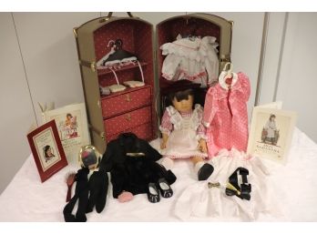 The American Girl Collection Samantha Doll With Clothing Trunk & Clothes, Books & More