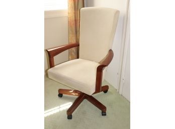 Adjustable Swivel Office Chair With Nicely Polished Arm, Back & Swivel Base