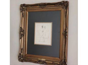 Pablo Picasso, From Picasso Dessins Offset Lithograph Of Male Ballet Dancers In Gold Frame