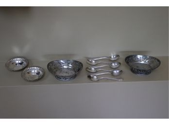 Nice Lot Of Assorted Sterling Silver Pieces From India  Approx Wt. 17.07 Ozt