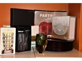 Nice Decorative Group With Orrefors Crystal Vase In Box