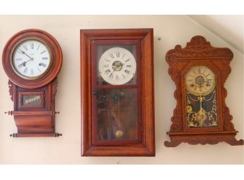 Lot Of 3 Vintage Regulator Clocks