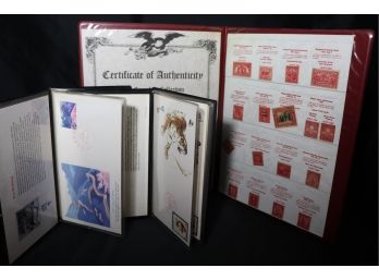 The Complete Collection Of US 2 Cents Reds Commemorative Stamps & Chinese Postage Stamp Cards