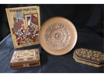 Lot Of Persian Decorative Accessories & Art History Book