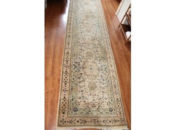 Finely Handmade 100 Percent Wool Kirman Rug With Pale Colors