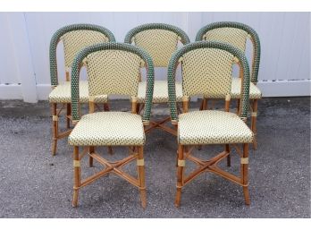 Set Of 5 Vintage Parisian Bistro Chairs By Maison Drucker