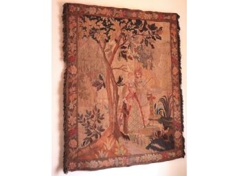 Late 19th Century Hand Woven Handwoven Romantic Tapestry With Royal Subjects
