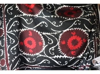Vintage Handmade Suzani Embroidered Cotton Textile