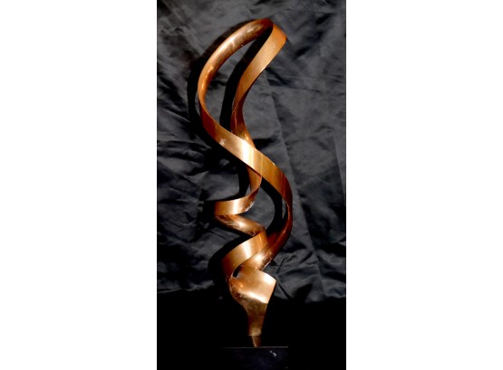 Fabulous Contemporary Abstract Bronze Statue/ Sculpture On Black Marble Base Signed Kieff Grediaga