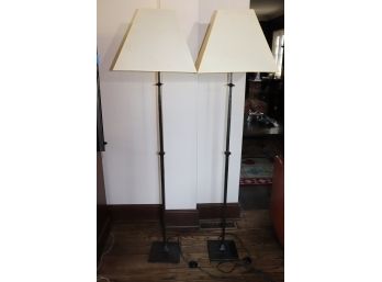 PAIR Of Modern Style Wrought Iron Floor Lamps