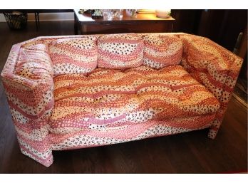 Custom Design Decorator Sofa With Unique Block Shape And Down Cushions