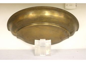 Unique Electrified Art Deco Style Sconce With Brass Finish & Lucite Decor