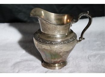 Gorham Sterling Silver Water Pitcher With Pretty Scrollwork Border And Handle Ca. 1930s