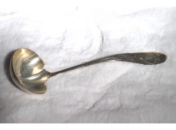 Gorgeous Large Sterling Silver Ladle With Highly Detailed Scrolled Foliated Design