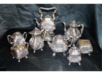 Magnificent Antique Sterling Silver Tea And Coffee Service, Consisting Of 8 Pieces