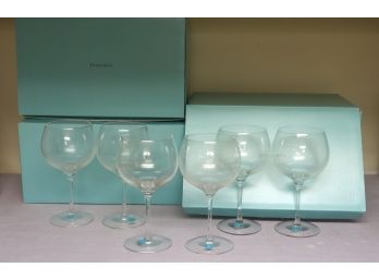 Lot Of 6 Tiffany & Co. Wine Glasses. Brand New With Tiffany Labels