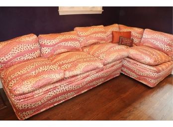 Custom Design Decorator Sectional Sofa With Down Cushions