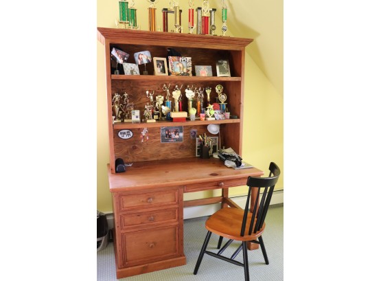 Solid Wood Desk With Hutch Contents Not Included