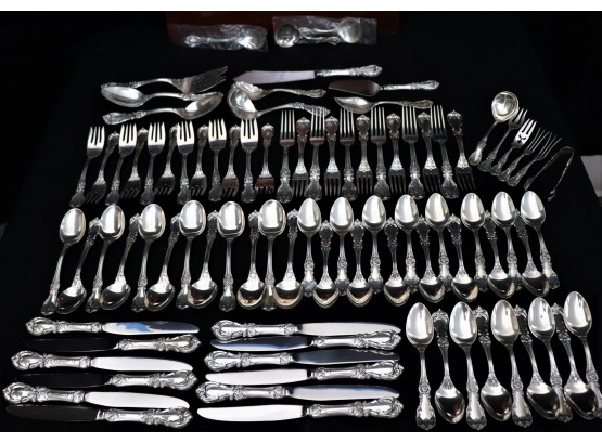 Collection Of Reed & Barton Burgundy Sterling Flatware Includes Service For 12.  89 Pc Total