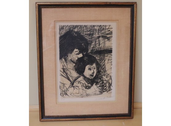 Signed Print By Artist Alexander Dobblin In A Matted Frame