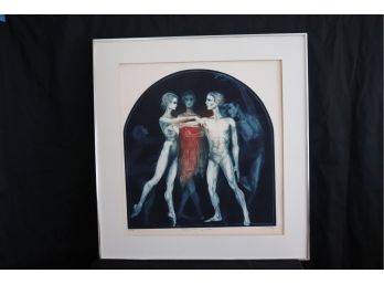 Romeo And Julietta 27/100 By Gatja Helgart Rothe Contemporary Artistic Ballet Serigraph- No Glass In Frame
