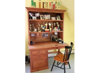 Solid Wood Desk With Hutch Contents Not Included