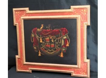 Royal Crest Painting On Wood Panel - Ottum Cum Dignitate