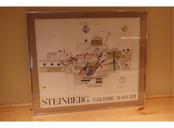 'Steinberg Galerie Maeght' Print Arte Paris 1970 With Seal