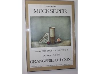 Friedrich Meckseper 120 Etchings  1 Painting Orangerie Cologne 1975 Poster Print In Frame