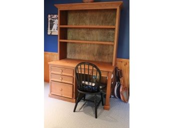 Solid Wood Desk With Hutch Overall Good Condition