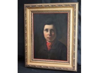 Beautiful Antique Oil Painting Of A Young Adolescent, Amazing Detail