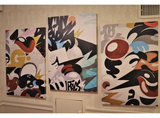 3 Fun Abstract Printed Canvases