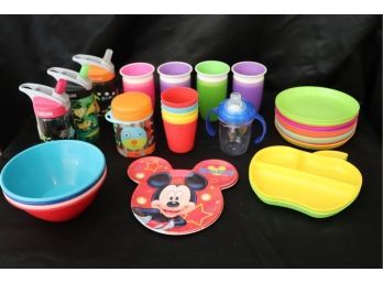 Assorted Childrens Plastic Serve Ware  Plates, Cups, Sippy Cups And More!!!
