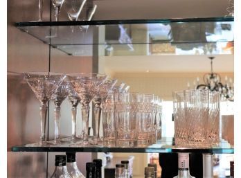 Assorted Cut Crystal & Fancy Glassware  Martini, Highball & DOF