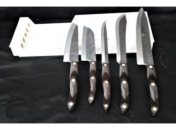 5 Piece Cutco Knife Set In Hard Plastic Tray