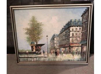 Signed T Carson Oil On Canvas Painting In Wood Frame