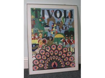 Vintage Tivoli Poster Print In Chromed Metal Frame