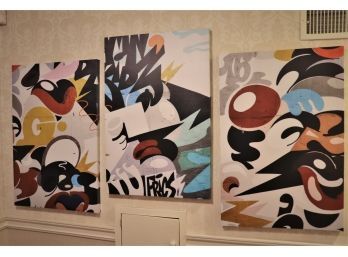 3 Fun Abstract Printed Canvases