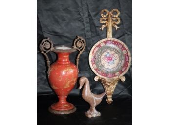 Assorted Eclectic Oriental Style Decorative Accessories  Japanese Urn & More