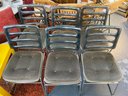 Set Of 6 Vintage Chrome & Lucite Dining Chairs