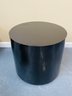 Black Rolling Wood & Laminate Cocktail Table