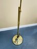 Vintage Brass Clam Shell Adjustable Floor Lamp