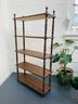 Vintage 70s/80s Wood Book Shelf/plant Stand With Adjustable Feet