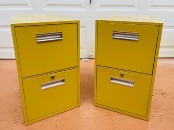 Pair Of Vintage File Cabinets With Locks And Keys