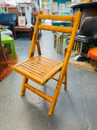 Vintage Rattan Folding Chair