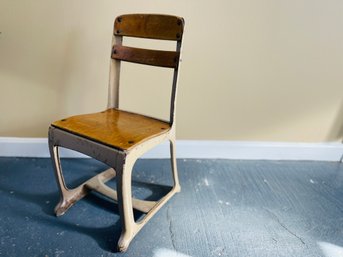 Vintage Childrens School Chair Or Plant Stand