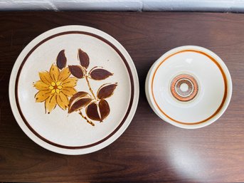Vintage  Statosone Stoneware  Dinner Plates And Bowls