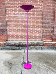 Tall Dimmable Pink Torchiere Style Floor Lamp (Made In Taiwan)